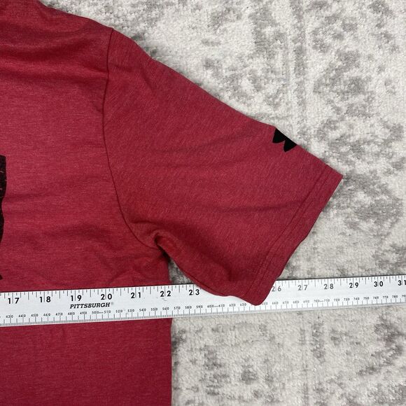 Under Armour T Shirt Project Rock Respect Red Short Sleeve Mens Size Large - Picture 4 of 6